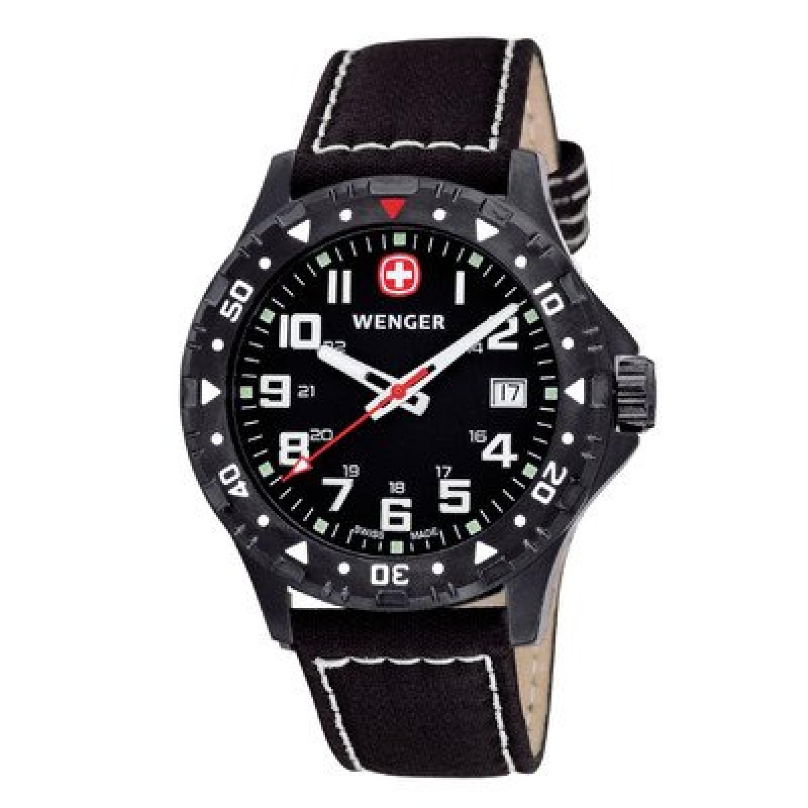 Uhr "Offroad PVD" mit Leder-Armband 